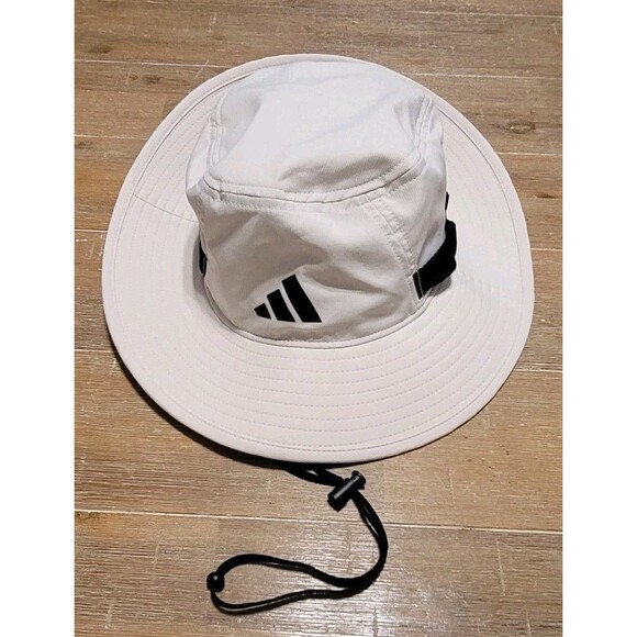 Adidas Victory 5 Bucket Hat Beige Tan Adjustable Strap Fishing Hiking Outdoors - Picture 2 of 4
